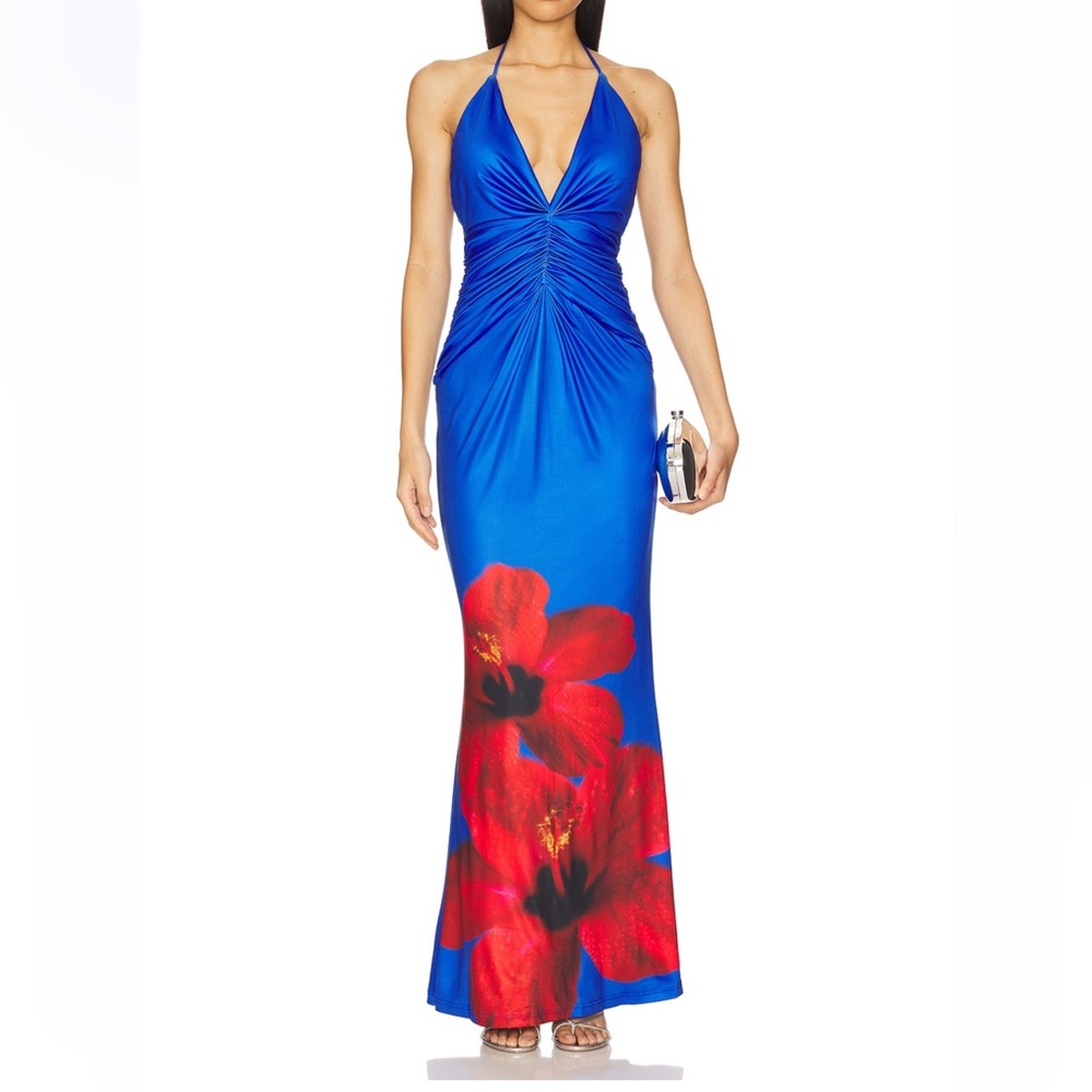 Revolve Runaway the Label Primrose Hibiscus Maxi Dress xs